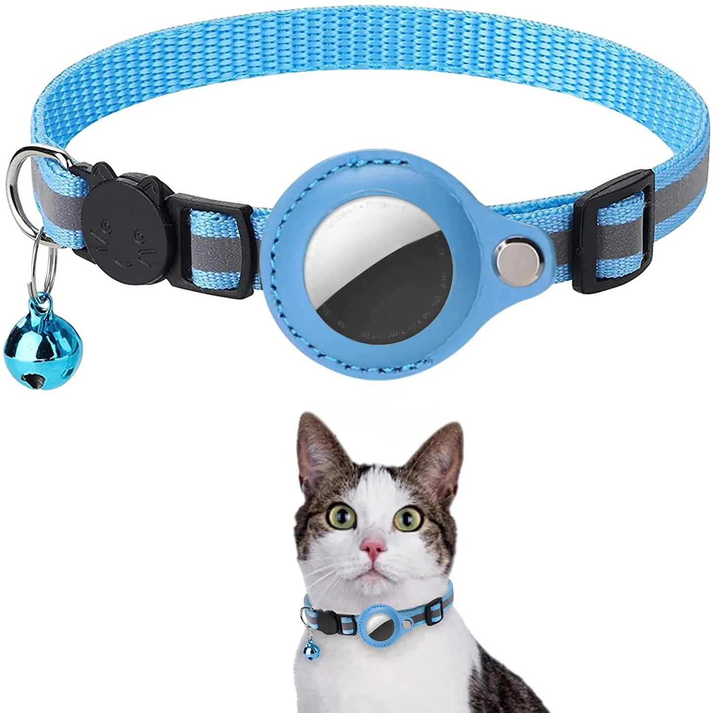 Reflektierbares AirTag-Katzenhalsband