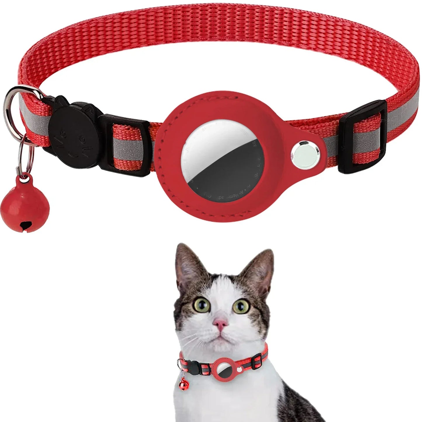 Reflektierbares AirTag-Katzenhalsband