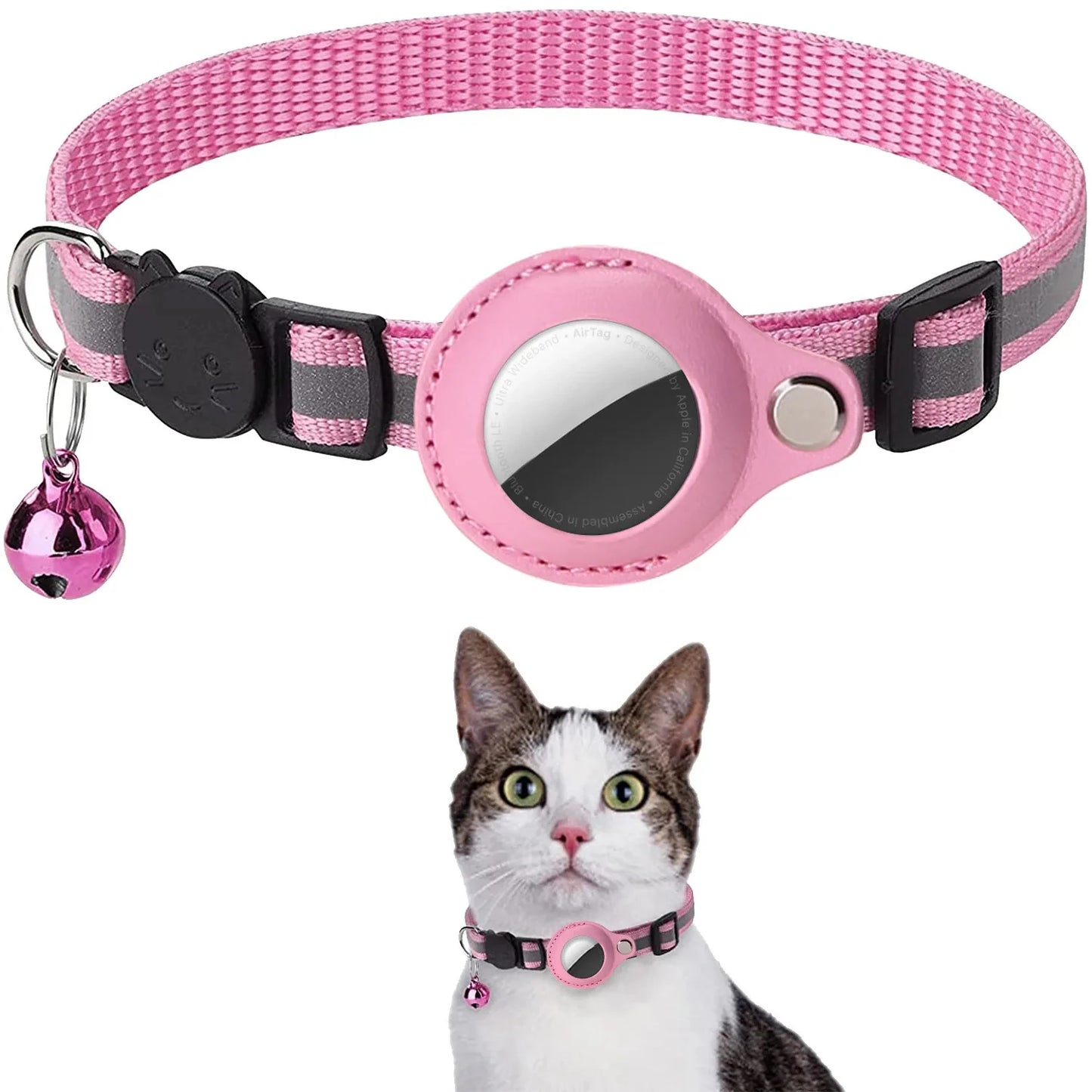 Reflektierbares AirTag-Katzenhalsband