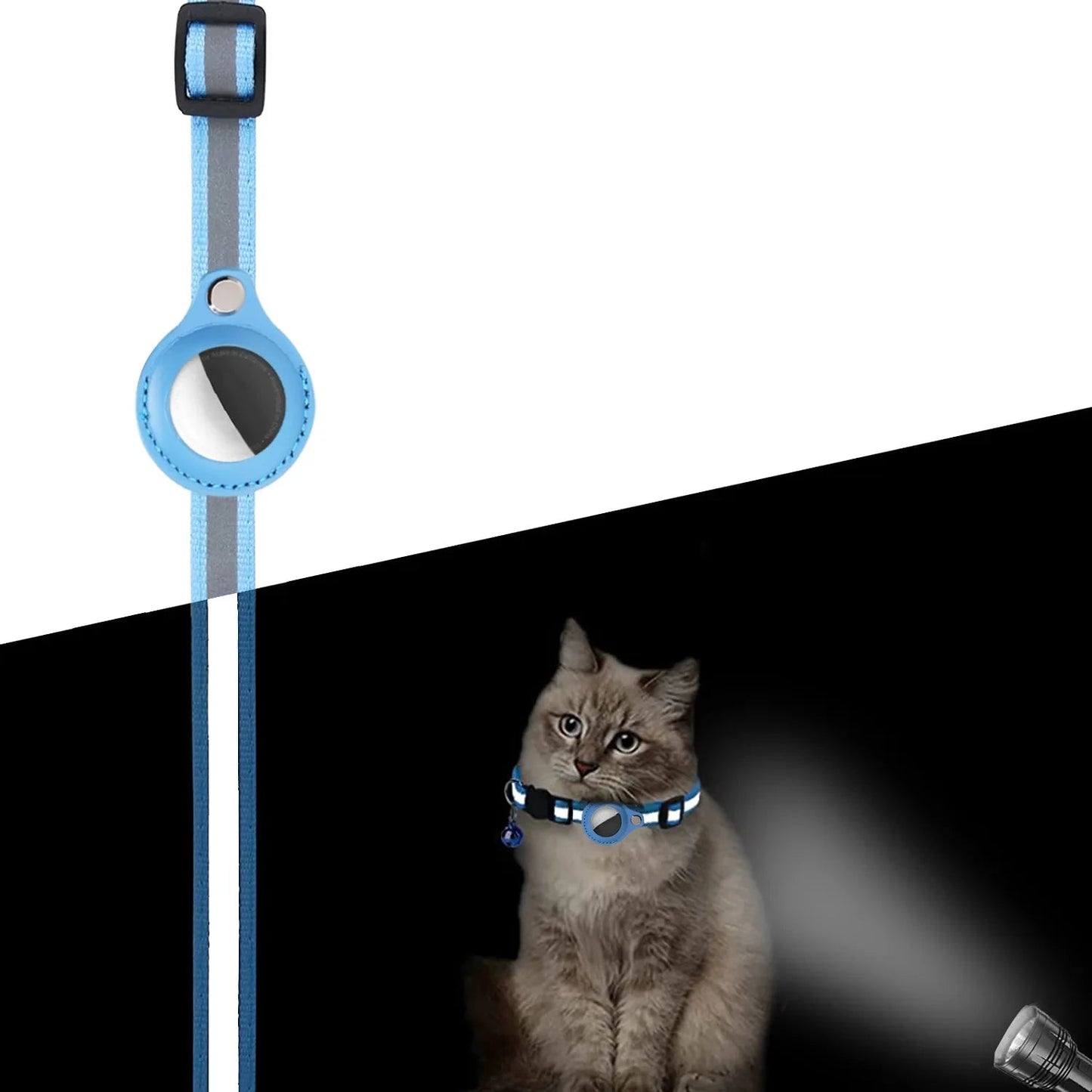 Reflektierbares AirTag-Katzenhalsband
