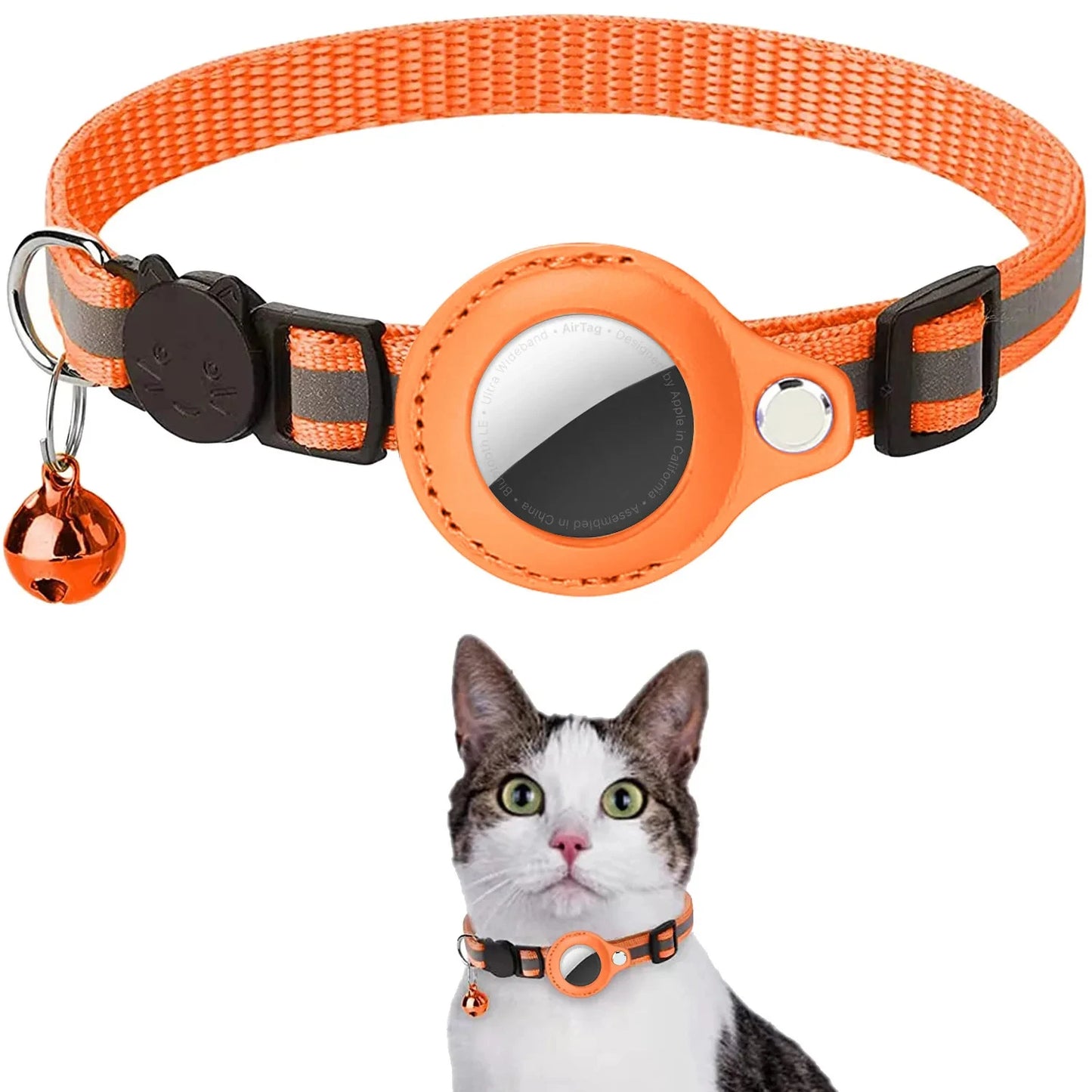 Reflektierbares AirTag-Katzenhalsband